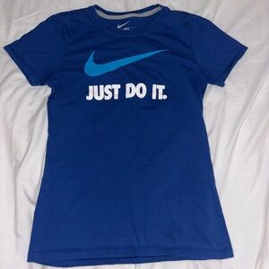 Nike Blue Slim Fit Short-Sleeve T-Shirt